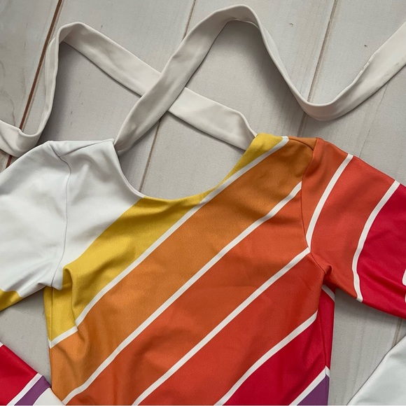 Saint Ida Bold Rainbow Long Sleeve Swimsuit - Picture 2 of 9